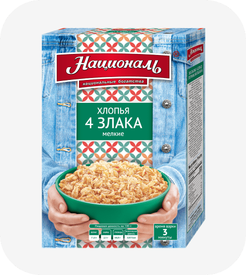 Хлопья 4 злака мелкие