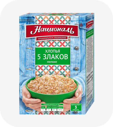 Хлопья 5 злаков мелкие