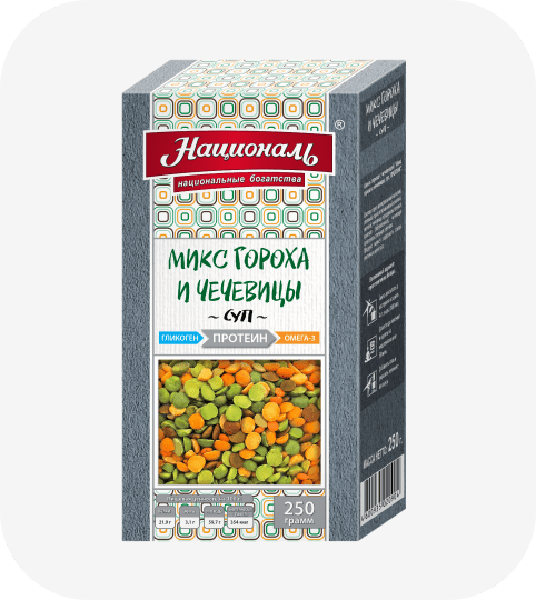 Суп: микс гороха и чечевицы
